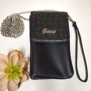 Guess Factory Valora Phone Crossbody Bag Black
